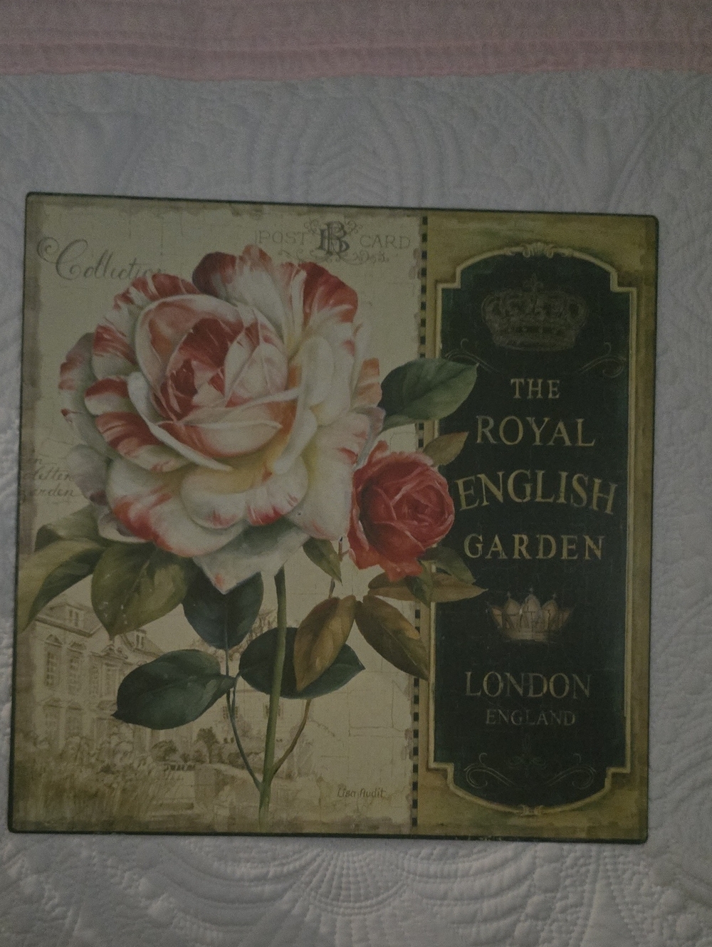 Kirklands Dark Green Wall Plaque Backing with SKU Label